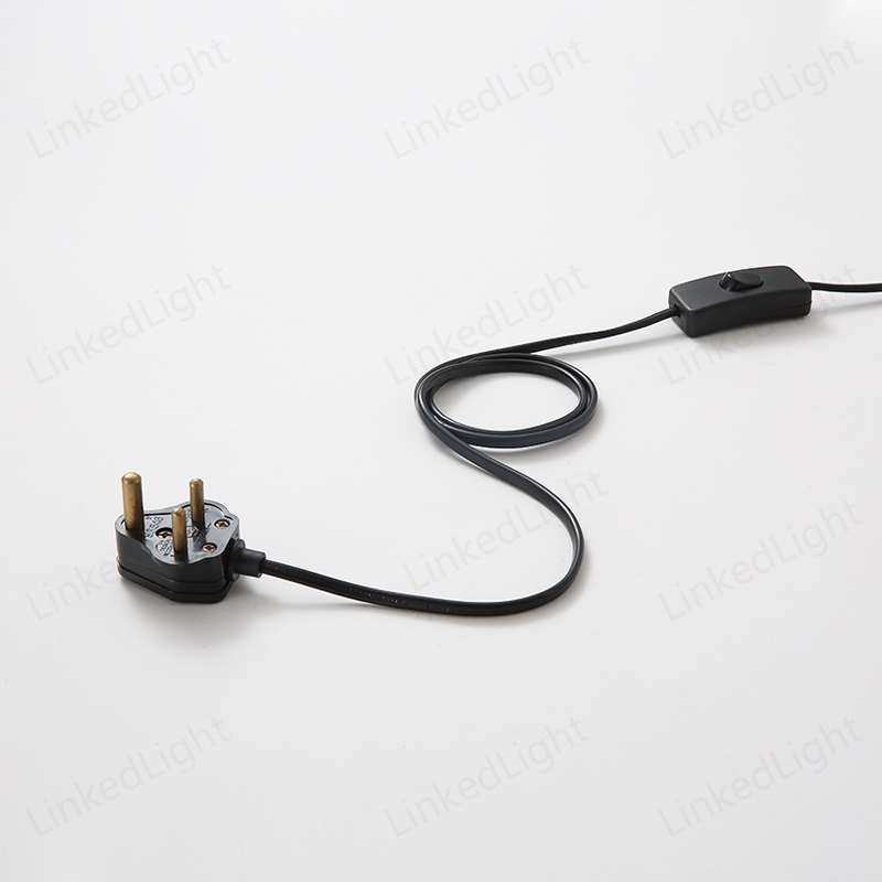 South African Plug Lamp Light Cable Cord Assembly