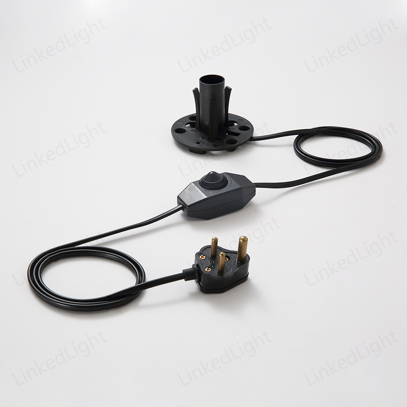 South African E14 Socket Plug Lamp Cable Cord with Switch