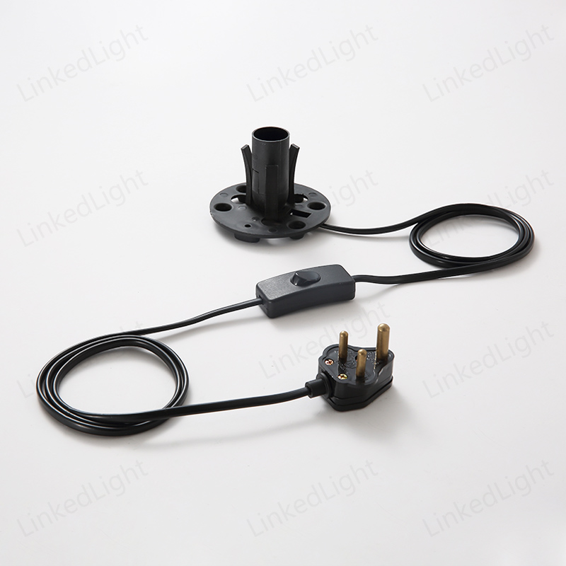 South African Plug Lamp Cable Cord with E14 Socket Switch