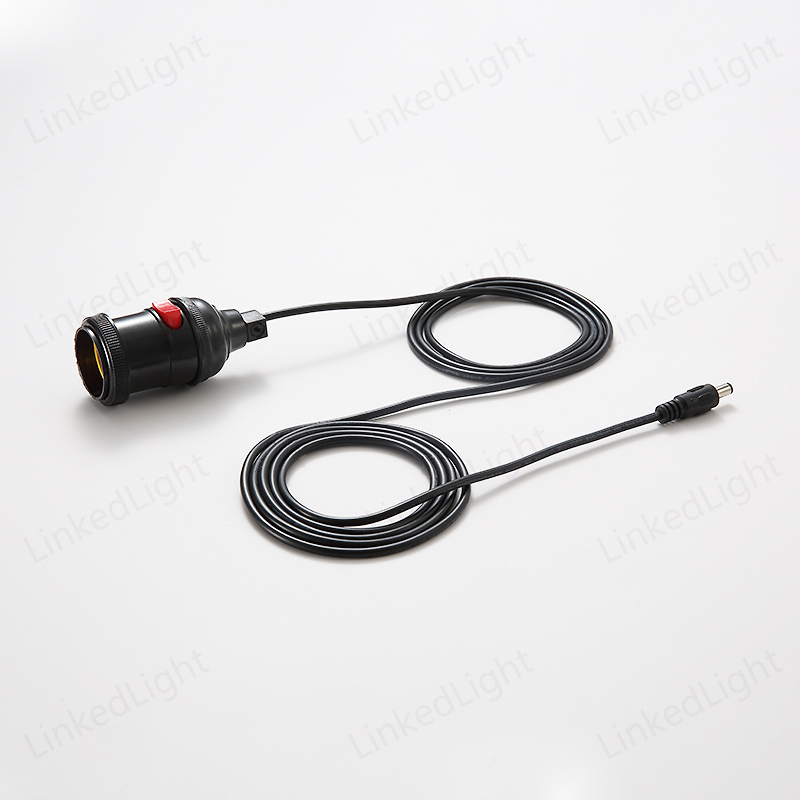 E27 Socket Lampholder Plug Cable Kit with Switch