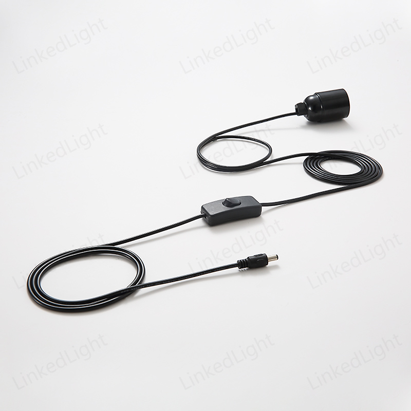 Plug Light Base Cable Cord Set with E27 and Switch