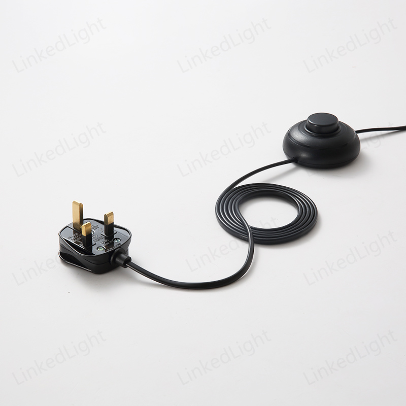 UK Plug AC Power Cable Cord Set with Switch