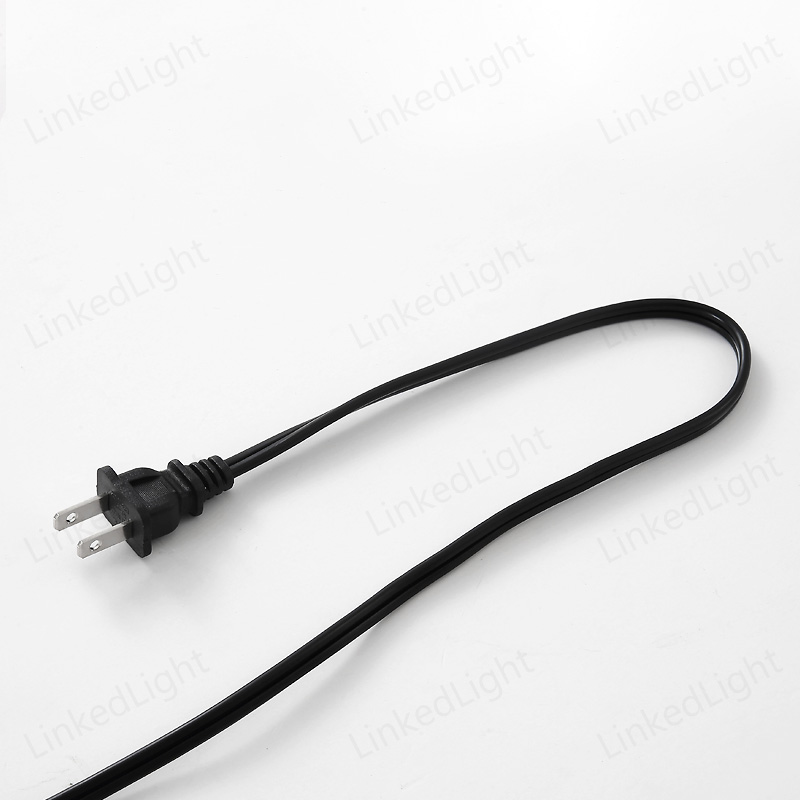 US CUL 2 Pole UnPolarized Plug with Cable Wire