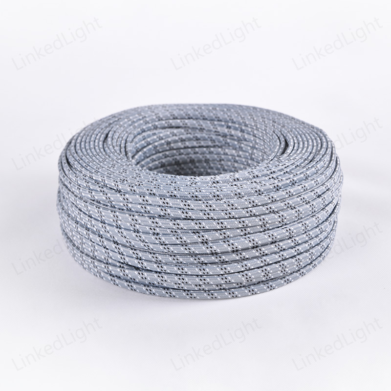 Black&White&Gray 2 Core Knitting Fabric Braided Wire