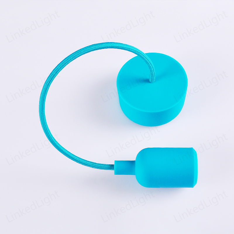 Blue Silicone Plastic E27 Ceiling Pendant Lamp