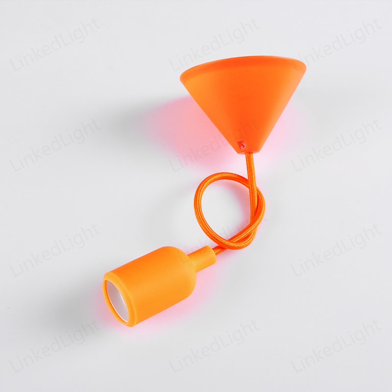 Orange Silicone Ceiling Lighting Pendant E27 Lamp