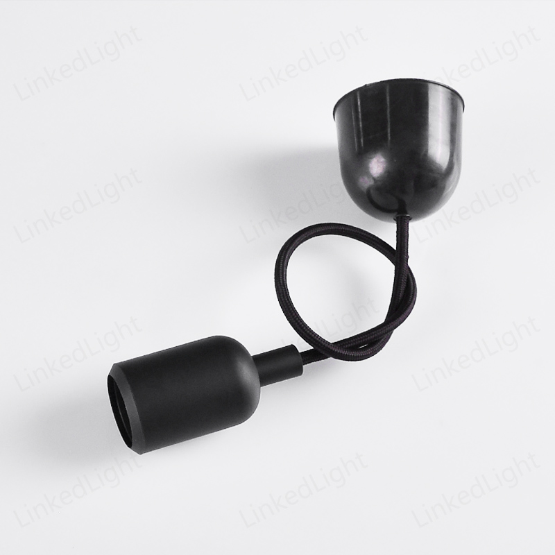Black Silicone Pendant Ceiling Lamp E27 Light Socket