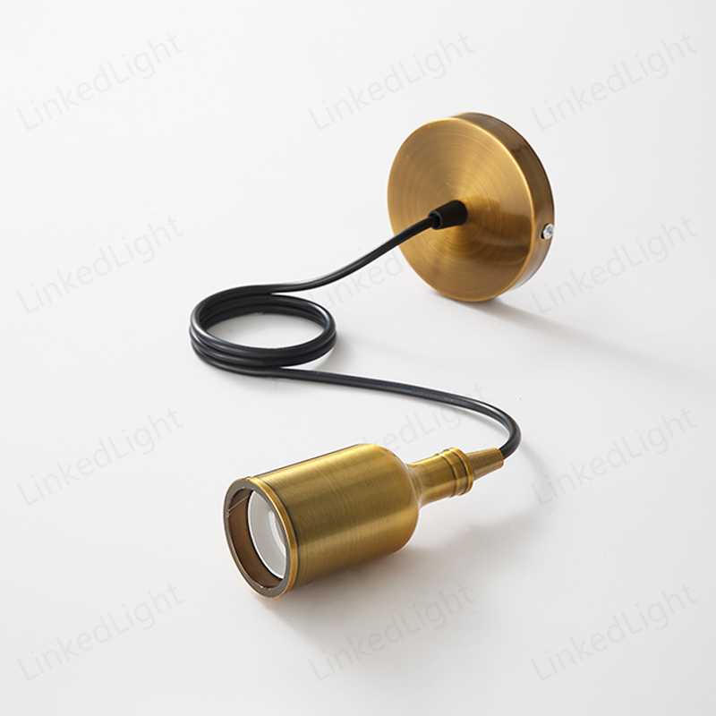 Retro Golden Metal Hanging Lamp E27 Suspension Lamp