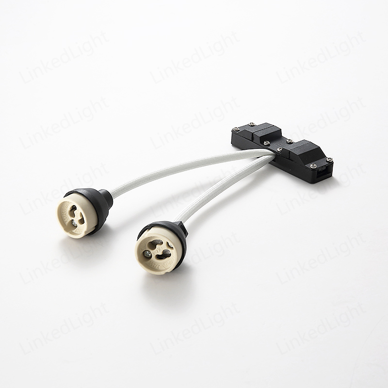 GU10 Lamp Socket with Lamp Connector and Junction Box Fitting