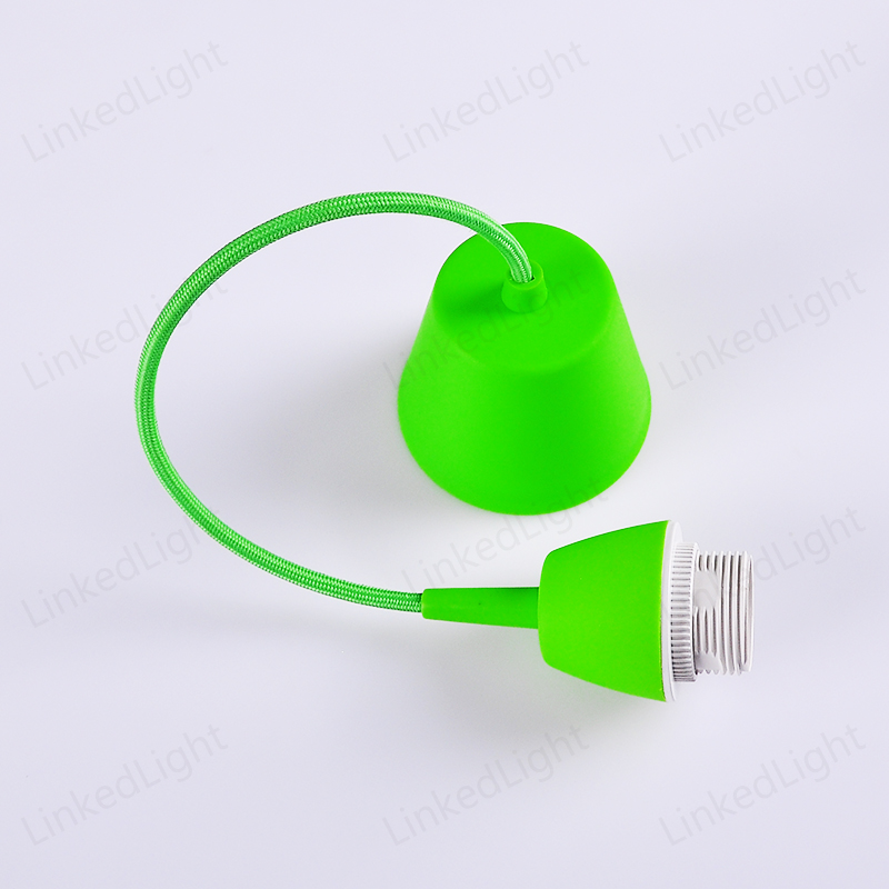 Green E27 Ceiling Light Plastic Pendant Lamp Holder