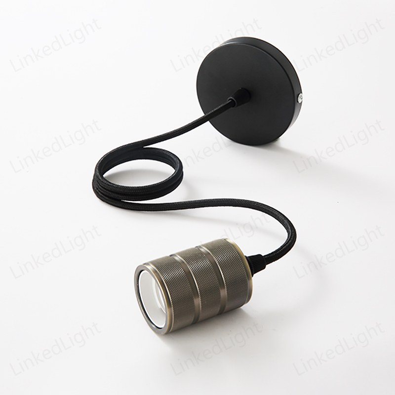 E27 Metal Pendant Lamp Holder Ceiling Lamp Cord