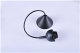 Black Plastic E27 Socket Base Pendant Hanging Lamp Holder Cord