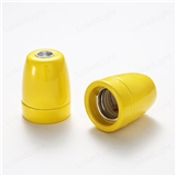 Yellow E27 Porcelain Lamp Socket Light Holder
