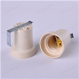Plastic E27 Lamp Base Bulb Holder with Bracket