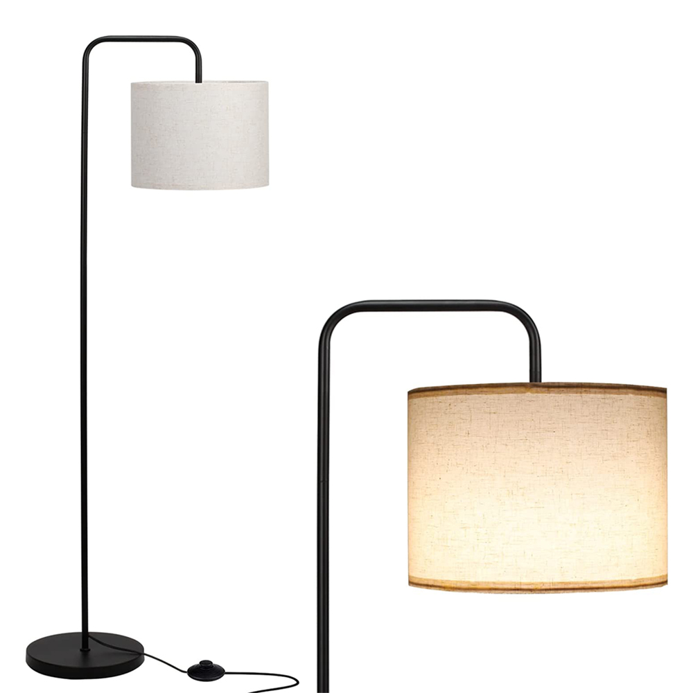 standing lamp with fabric shade