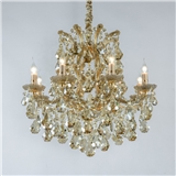 Latest Design Classical 8 Lights chrome lampshade clear crystal chandelier on sale Glass Pendant Lam