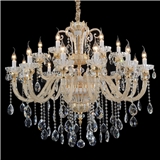 Vintage Lustre Classic Empire Gold Crystal Chandelier For Home