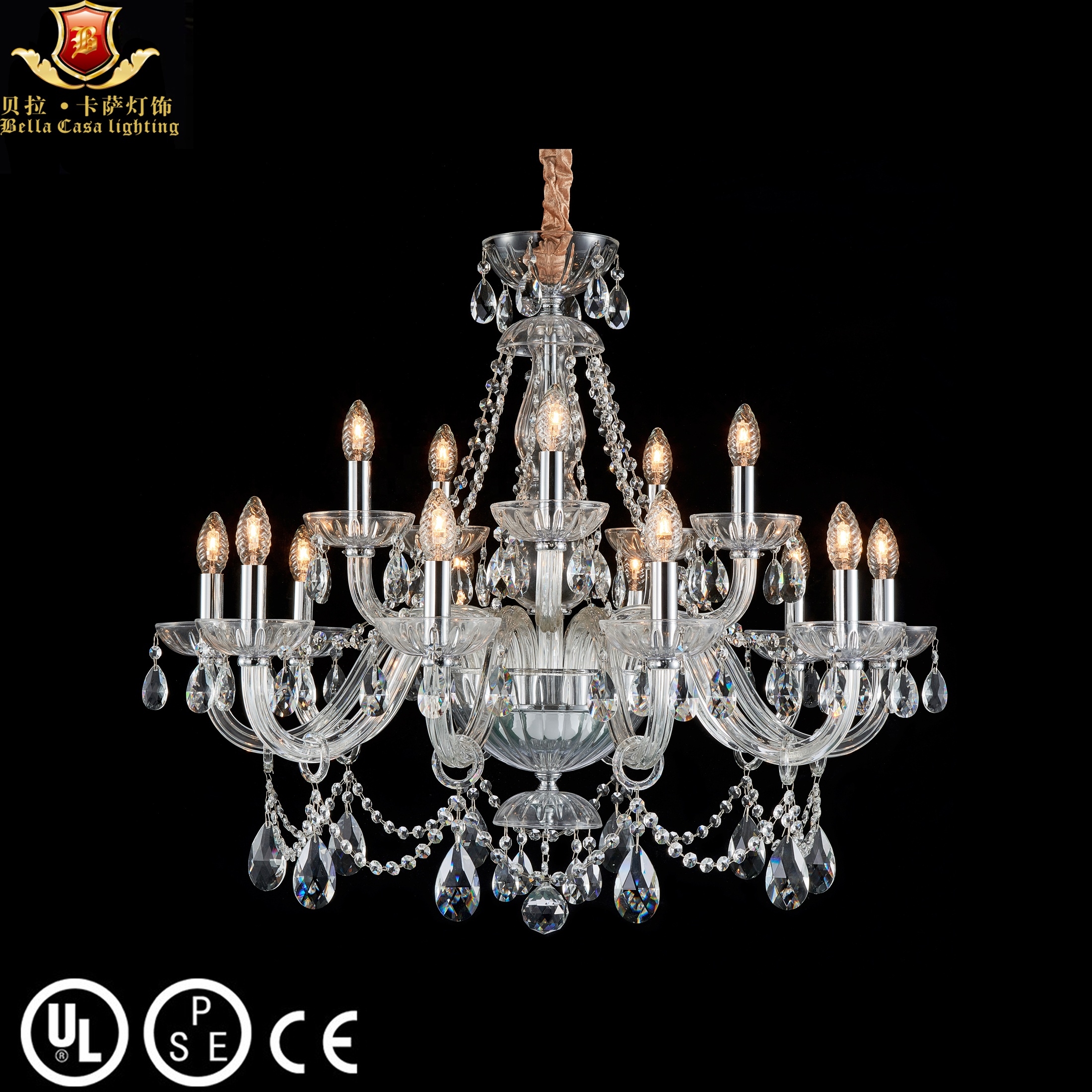 chrome Crystal Chandelier Decorative Luxury Chandelier Lighting for the Middle East