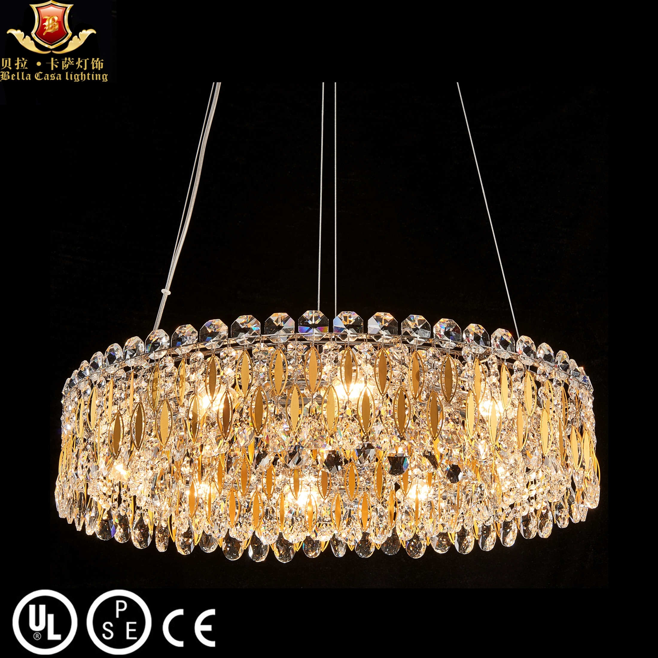 High performance customized luxury hotel crystal chandelier for dining room