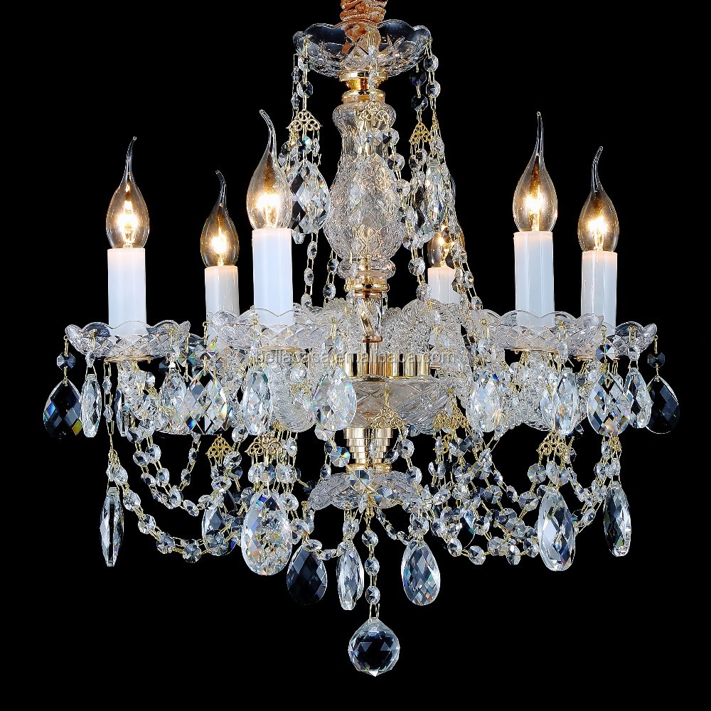 Luxury 6 lights crystal chandelier for living room