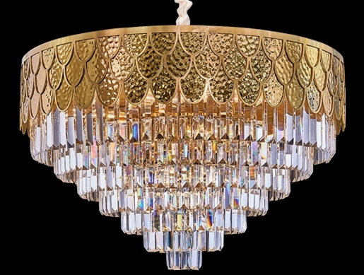 Large Crystal Hanging Light Luxury Chandelier For Hotel Lobby Decor Interior Crystal Chandelier P
