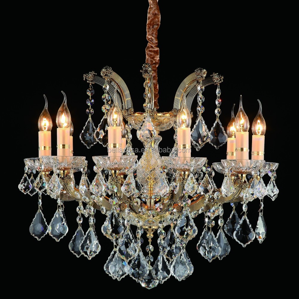 Rose Gold Crystal Chandelier Pendant For Low Ceiling