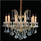Rose Gold Crystal Chandelier Pendant For Low Ceiling