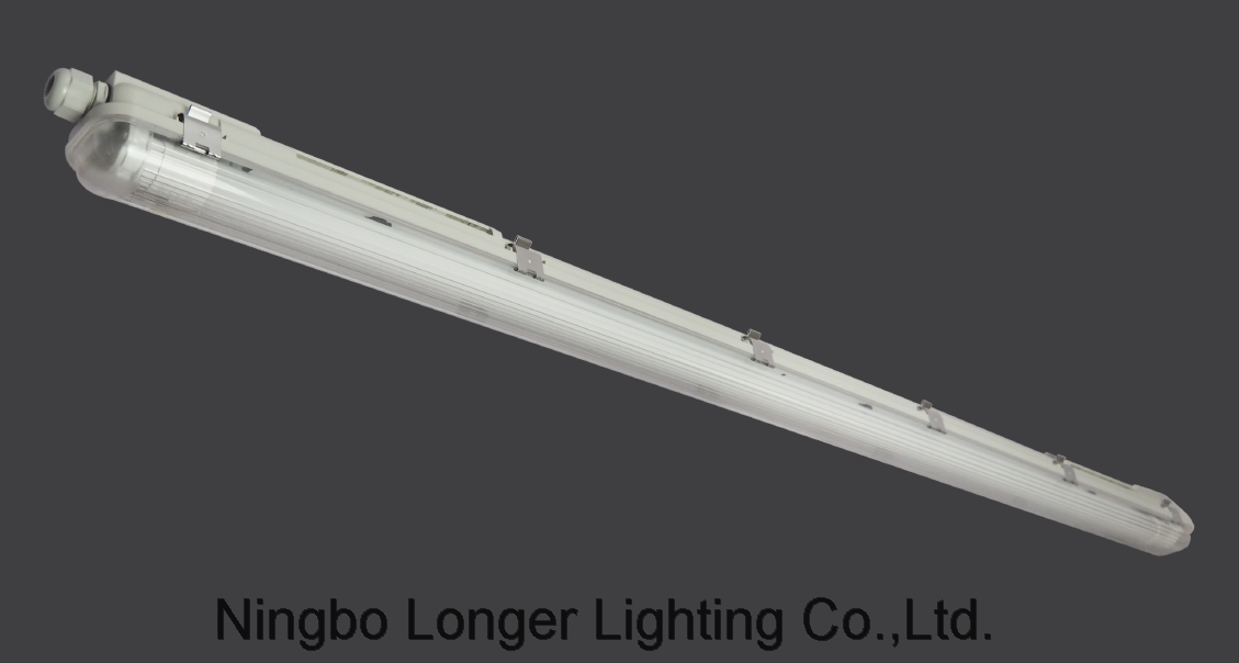 IP65 IK08 1x136W 2x26W led surface mounted single T8 tube batten triproof light double t8 fluorescen