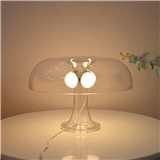 Transparent mushroom table lamp