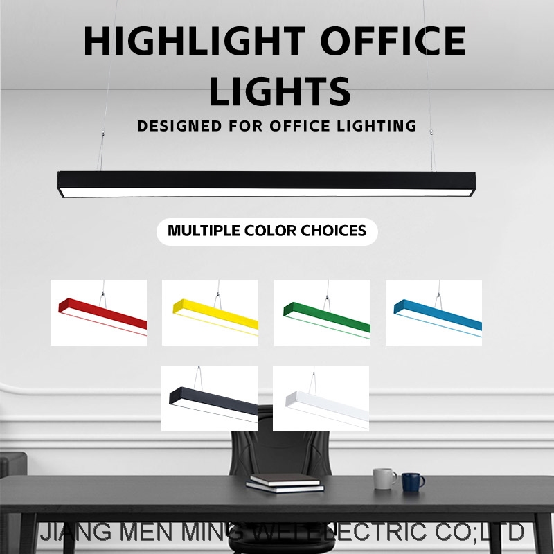 Office Modern Led Batten Lamp Chandeliers Hanging Pendant Trimless Led Strip Line Linear Light