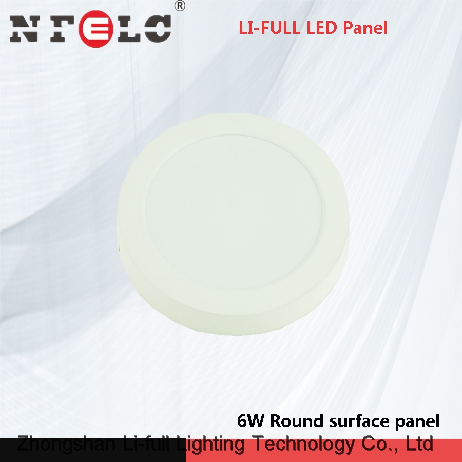 Indoor Commercial Ceiling Led Ultra-Thin LED panel Round Square Surface 6W 4inch 6500K 3300K