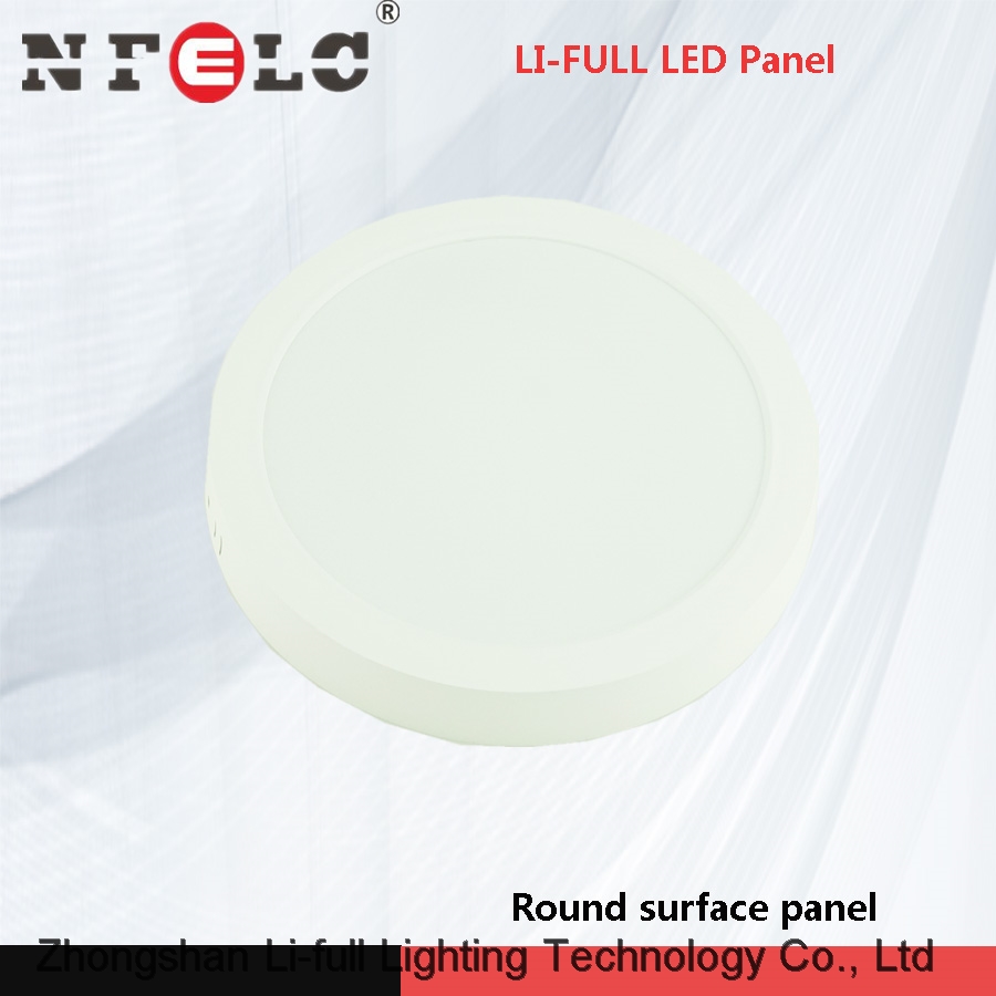 Indoor Commercial Ceiling Led Ultra-Thin LED panel Round Square Surface18W 8inch 6500K 3300K