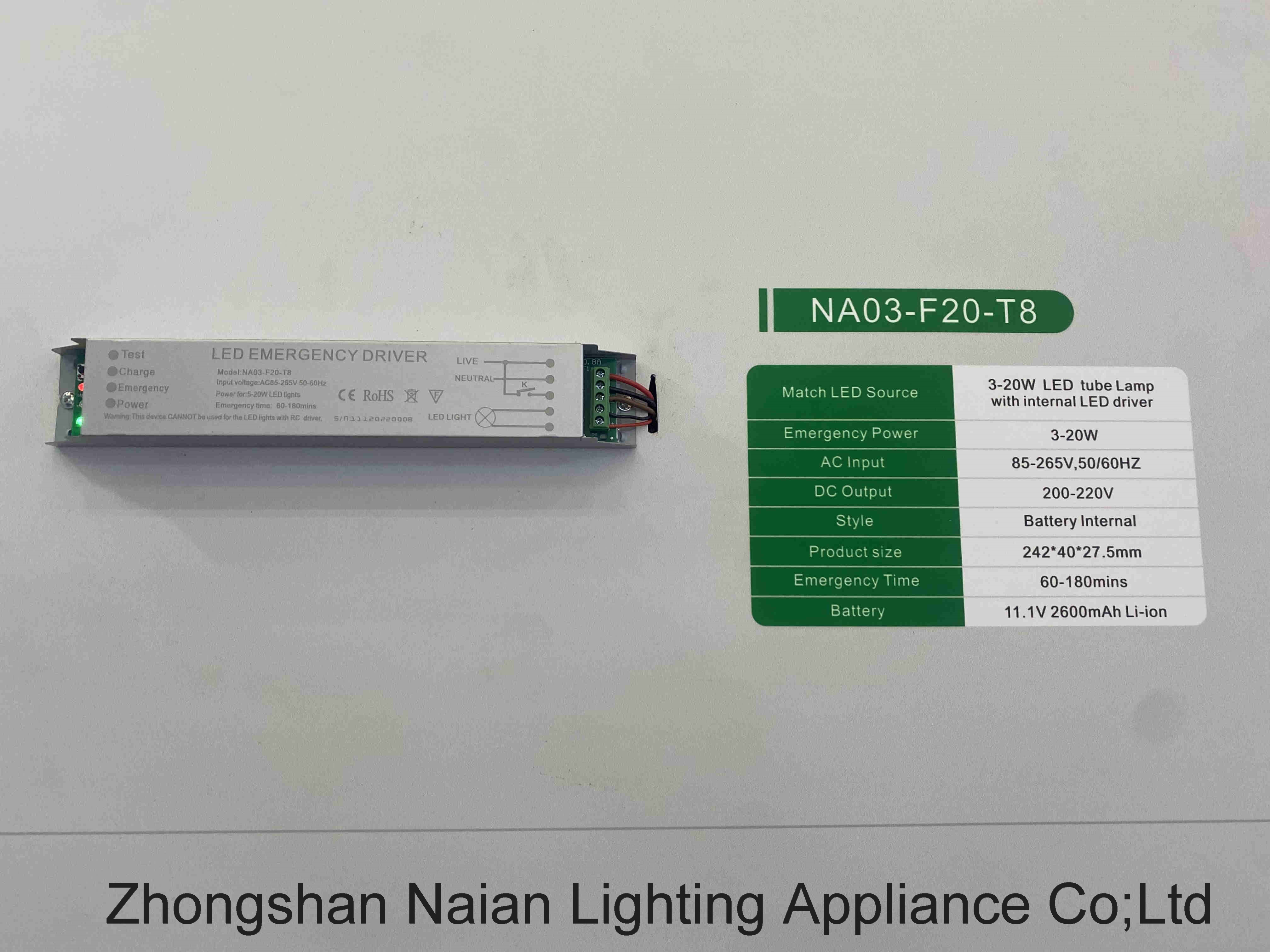 3-20W LED tube Lampwith internal LED driver