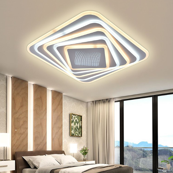 Hayvis APP Remote ControlAcrylic Square Chandelier Ceil LampBedroom Home 160WLED Ceiling Lights