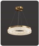 Luxury Brass Thick Acrylic Glass Circular Chandelier