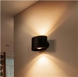 Outdoor waterproof black garden lens up and down aluminum wall lamp