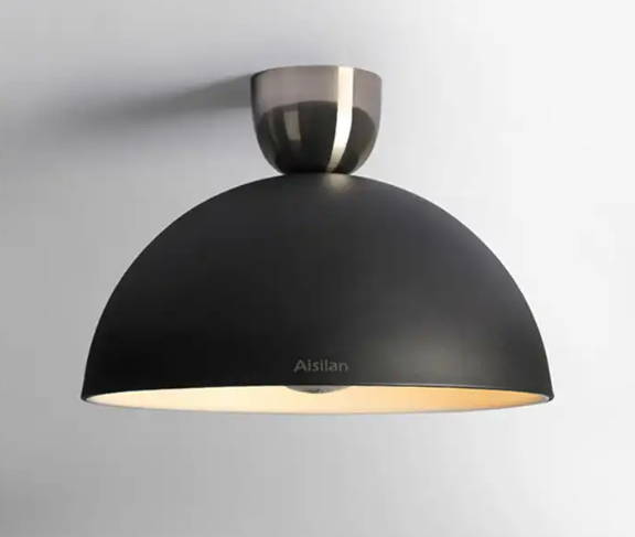 Aisilan Home metal wrought iron simple round modern LED ceiling light