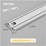 Ultra thin surface magnetic track Rail
