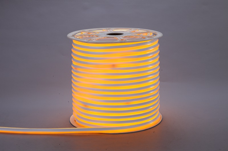 Single-sided Neon Rope Light With Golden Light