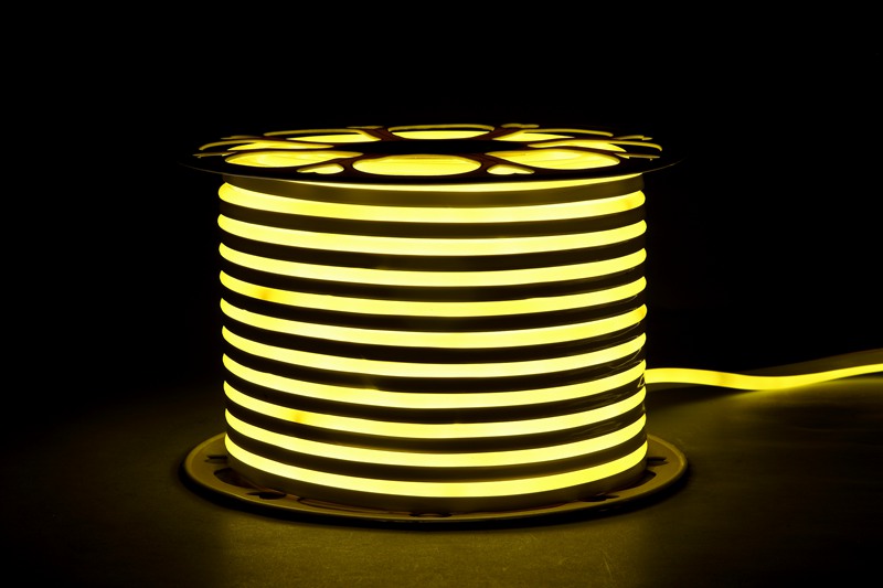 Single-Sided Neon Rope Light With Lemon Yellow Light