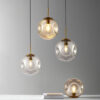 New Nordic post-modern luxury concave-convex glass ball chandelier Creative art dining room living r