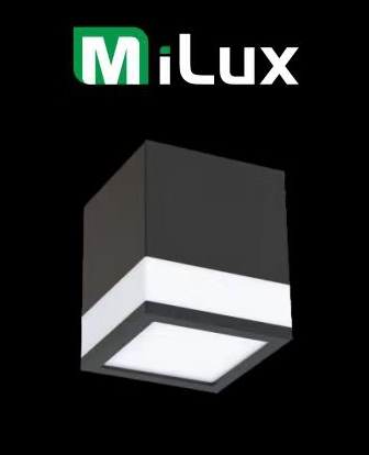 Milux Black square downlight