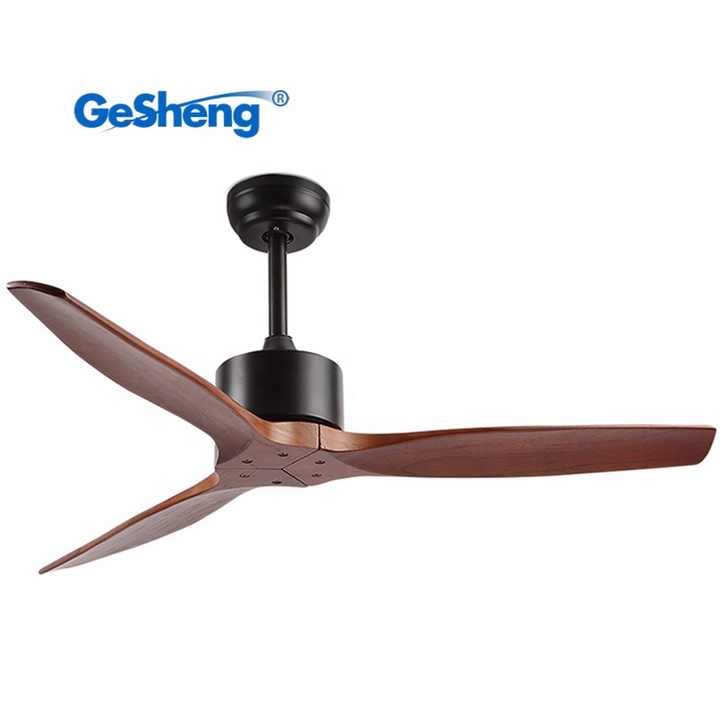 Modern ceiling fan 220 volt 52 inch 3 solid wood blades dc bldc motor remote control ceiling fans