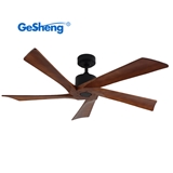 Nordic decorative high quality 5 solid wood blades dc motor remote control reverse ceiling fan
