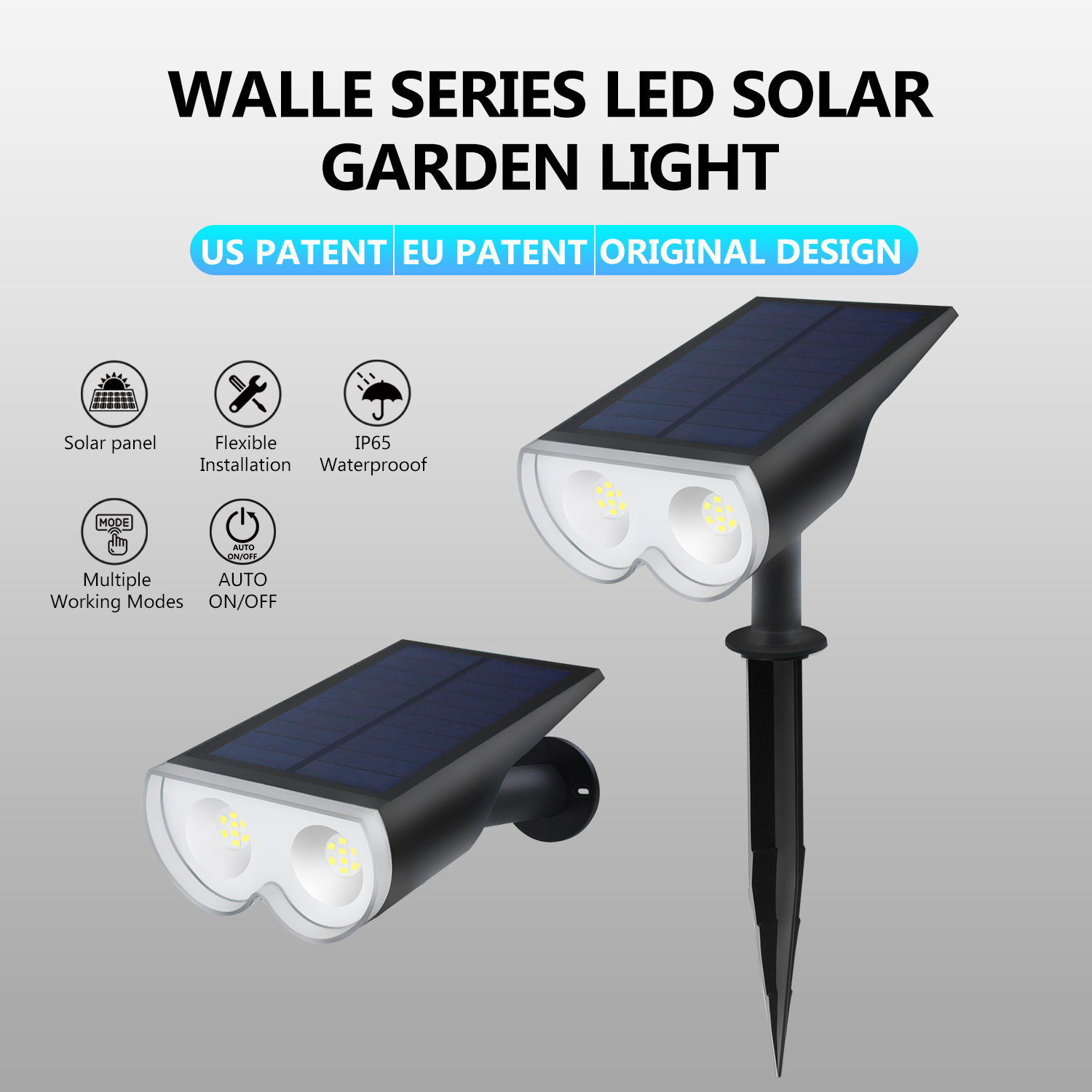 Solar Light Outdoor Lamp Landscape Solar Lamp Garden Decoration Ground-Inserted Light with RGB color