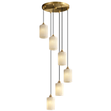 modern kitchen restuarant alabaster pendant lights