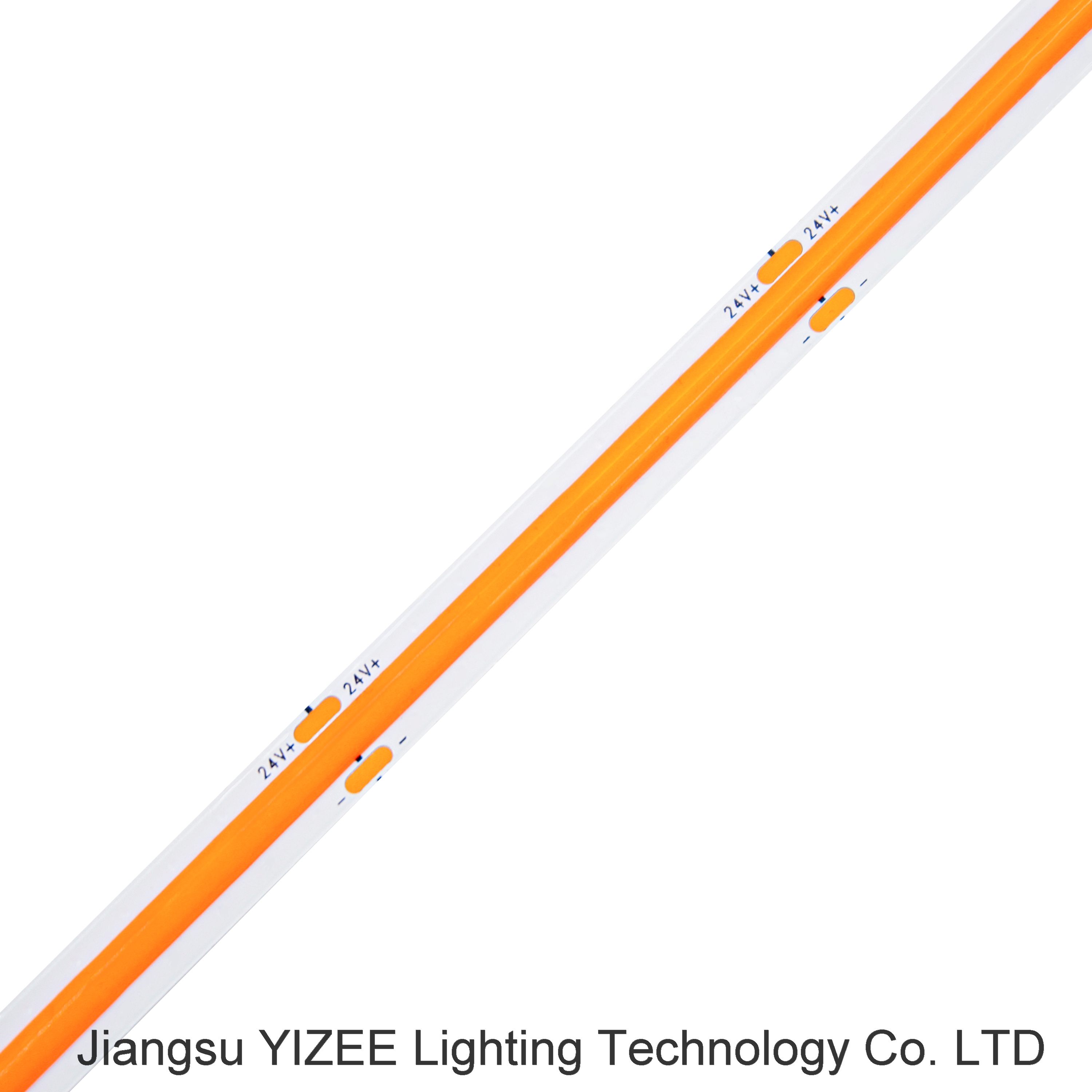 DC24V Orange COB LED Strip Lights 8mm Width Amber Color LED Strip