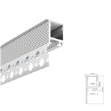 23*20mm Aluminium Gypsum Plaster Trimless Recessed LED Linear Profile