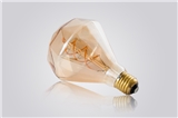 Flat drill soft filament - double wound Edison G95 diamond flexible bulb