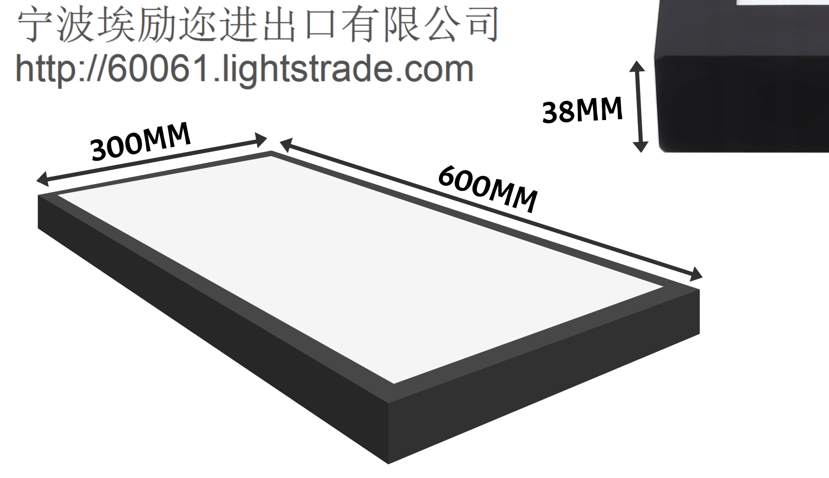 Clear mounted integrated panel light